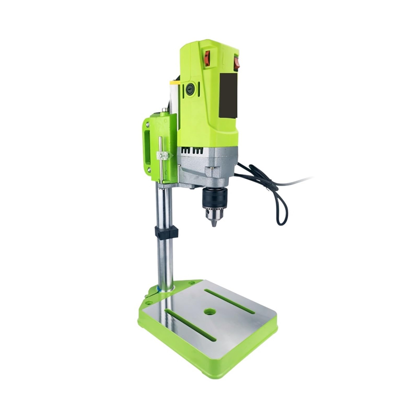 Mini trapano a colonna, piccolo elettrico, banco da lavoro, trasmissione ad ingranaggi, 710 W Macchinari da officina