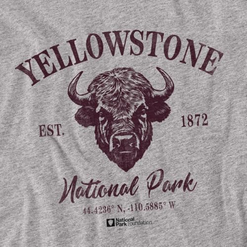 Yellowstone National Park Bison Icon Youth Long Sleeve T Shirt2