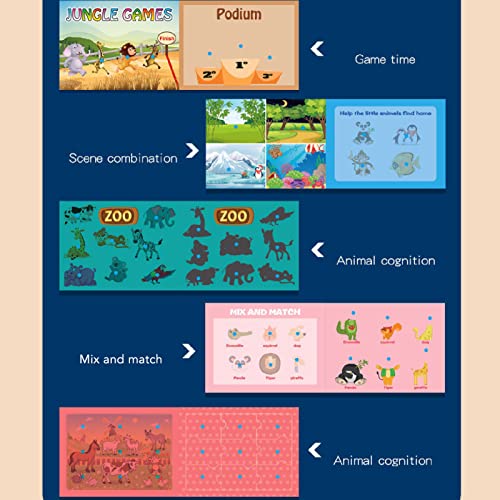 Livro Didático Ocupado, Padrão Animal Seguro, Portátil, Silencioso, Didático, Divertido, Educacional