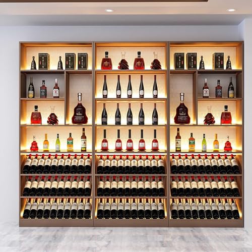 Soporte para Botellas de Vino con Luz LED y Estantes miniatura 6