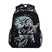 Rockgitarre Blaue Kunstmusik Studentenrucksack Kinderrucksack Büchertasche Schülerrucksack Laptop Rucksäcke für die Reise Teen Mädchen Jungs