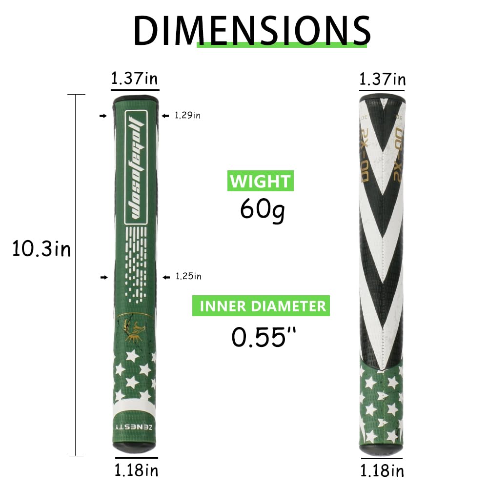 Men Women 60g Anti-Slip Golf Putter GripsMidsize Lightweight, Weather Comfortable Advanced Texture Control Stroke Golf Grips Enhancement Soft Tacky Superior Traction 3-Styles