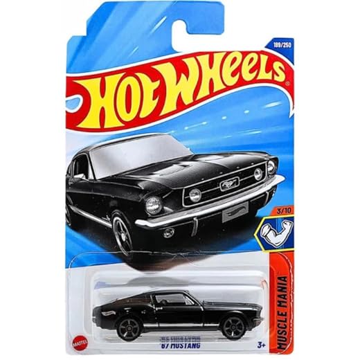 Hot Wheels '67 Mustang [Black], Muscle Mania 3/10, 189/250, 1:64 Scale Diecast Vehicle