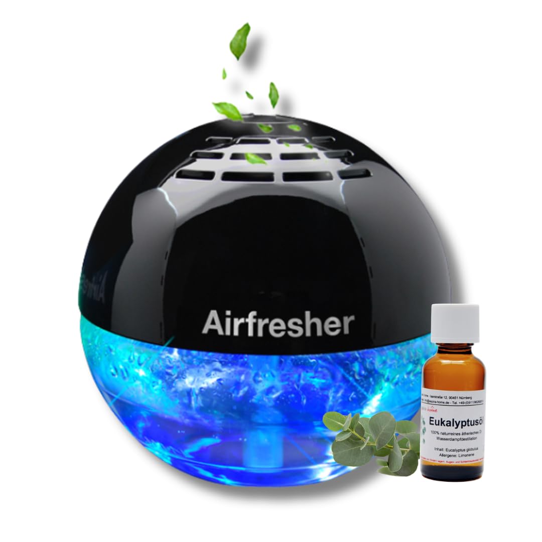 Aspira LURA Lufterfrischer mit Ionisator mit Eukalyptus Öl, Airfresher Bowl Duftzerstäuber für bis zu 200 m², Raumduftgerät ohne Farbstoffe, für Wohnzimmer, Büro und frische Raumluft