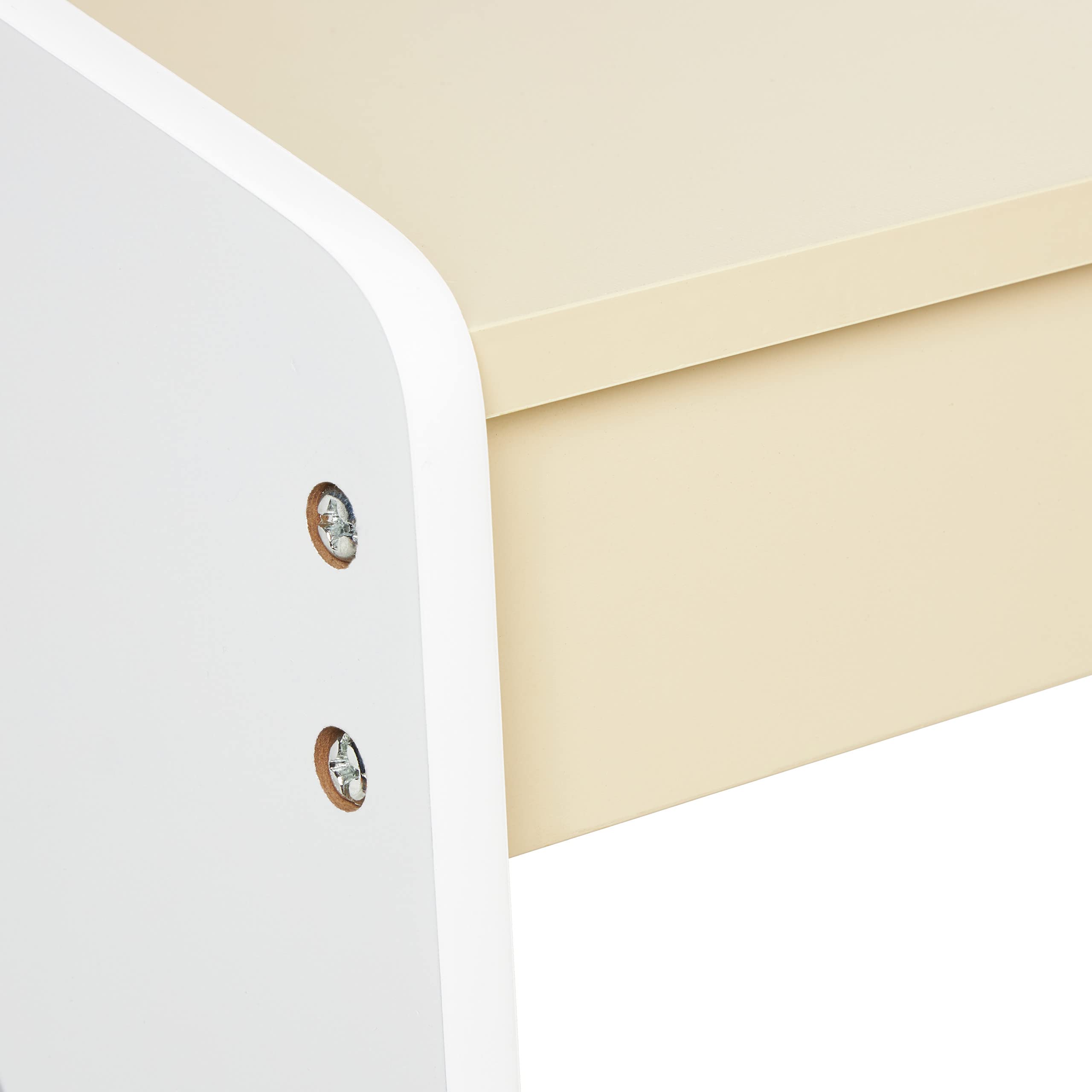 Relaxdays Ensemble de Table et de Chaise pour Enfants, kit pour crèches, Bambins, Couleurs Beige et Blanche