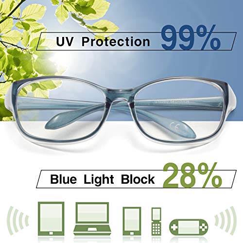 LianSan Anti-Fog Anti-Saliva Safety Glasses UV Protection HD Blue Light Blocking Goggles for Men Women Blue