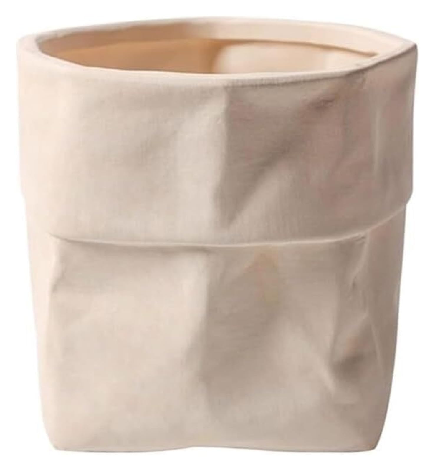 Pot de fleur en céramique anti-pourrissement des racines design sac papier original L