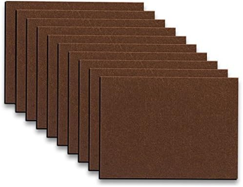 Furniture Pads - 10 Pack ON'H Self-Stick Felt Furniture Pads Hardwood Floors Protectors – 8” x 6” x 1/5” Sheet Cut Furniture Pads into Any Shape – Coffee