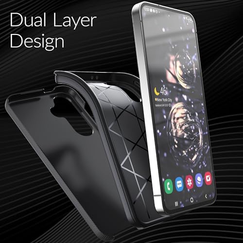 Image of Crave for Samsung Galaxy S24 FE Case, Shockproof Protection Dual Layer Case for Samsung Galaxy S24 FE (6.7 inch) - Black