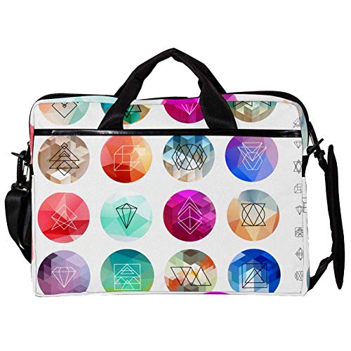 Sacoche à bandoulière moderne pour ordinateur portable 14 a 15.4 pouces motif abstrait chic
