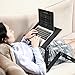 AOOU Cool Desk Laptop stand For Bed and Sofa, Cozy Desk Portable Adjustable Laptop Table Stand Up/Sitting With 2 CPU Cooling Fans And Mouse Pad