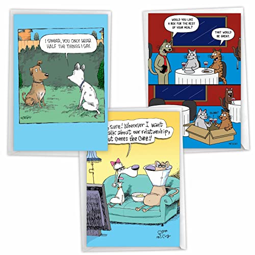 NobleWorks Assortment Pack of 3 Hilarious Anniversary Greeting Cards with Envelopes (3 Designs, 1...