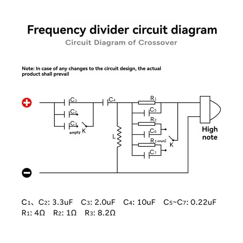 Singoli in Cui HiFi Speaker Frequency Divider Hi-Fi Pure Tweeter Audio Crossover Filtro Filtro del Diffusori Fai-da-Te