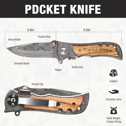 11th Gifts Steel Wedding Anniversary for Men 11 years Marriage Present for Him Her Husband