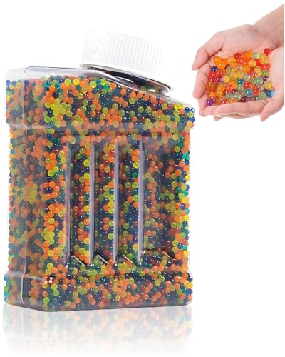 Perlas de agua, aprox. 60.000 perlas de agua de colores, decorativas y vistosas, se pueden utilizar para decoración de bricolaje, relleno de jarrones, perlas de gel floral