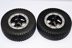 GPM Rubber Front Tires with Nylon Rims Frame for HPI Bullet Nitro 3.0-9mm