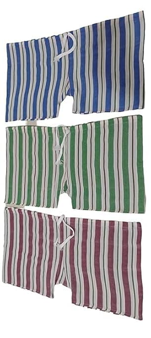 hivata Men's Cotton Khaadi Underwear (Pack of 3pc) Kaccha String Patte Wala Underwear Patte wala Kaccha Traditional Lattha, Janghiya, Patta Patti Kachha, Nade vala Nekar in Multi Color (Free Size)-picture-38