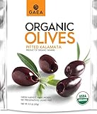 Gaea Organic Snack Pack Pitted Kalamata Olives with Sea Salt and Vinegar - 2.3 oz (Pack of 8) …
