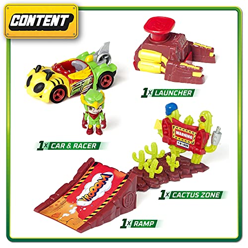 T-RACERS Eagle Jump Challenge – Launcher with Ramp and Accessories, plus exclusive driver and car.