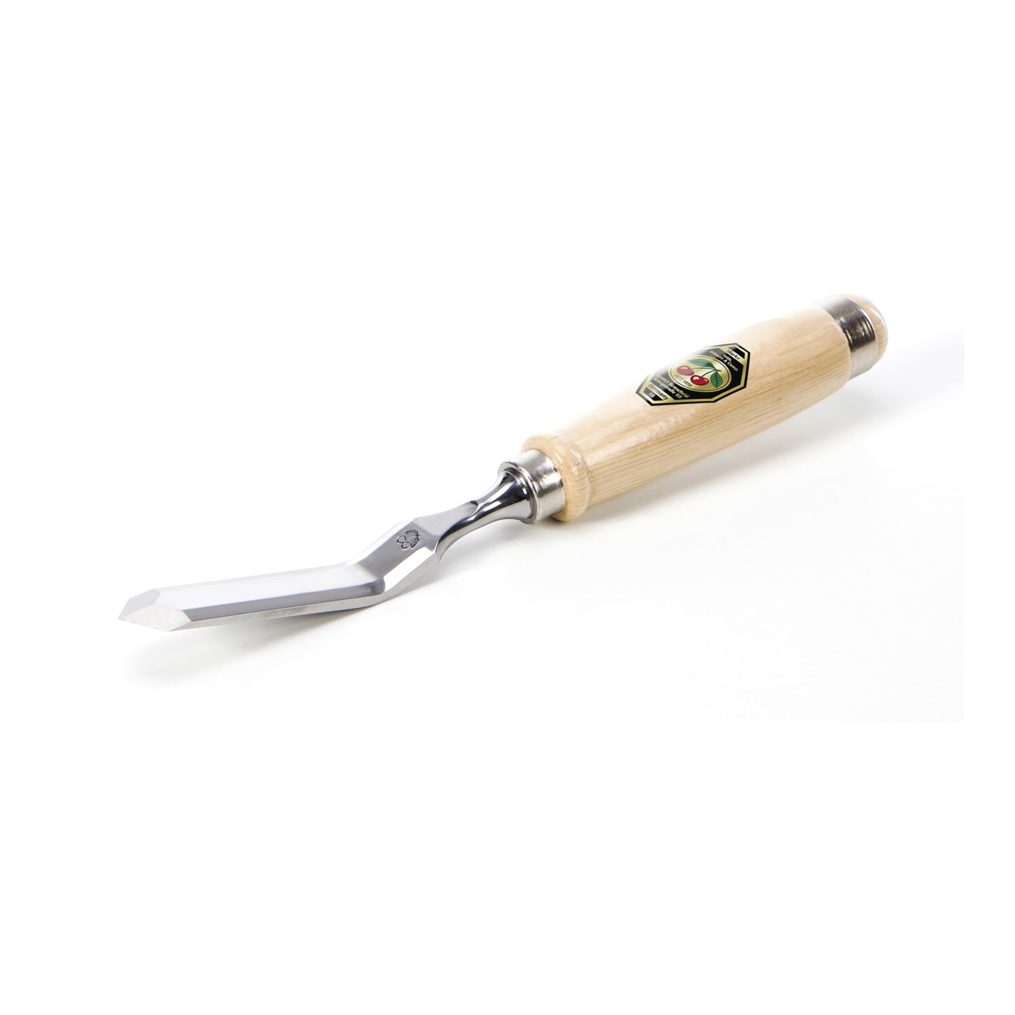 Kirschen 2326958 Stechbeitel gekröpft mit spitzer Schneide 12 mm, beige/silber
