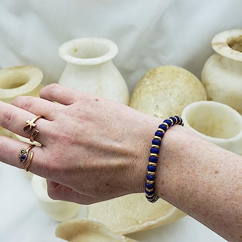 Lapis Lazuli Beaded Bracelet - Sumerian Inspired4