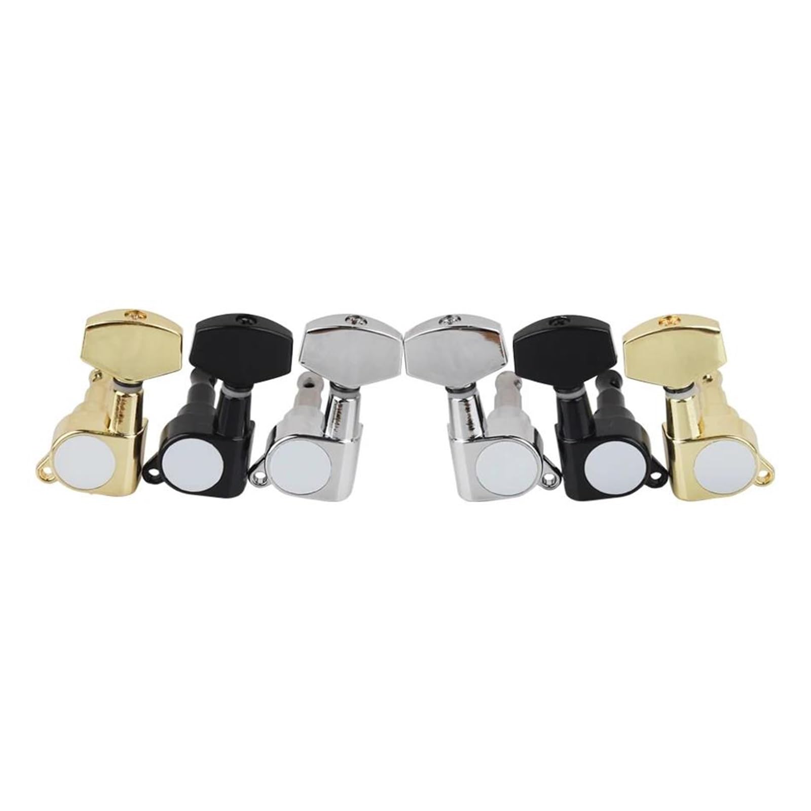 Clés D'accordage De Guitare Lot De 6 Mécaniques Carrées Scellées 3L3R Pour Guitare Électrique Ou Acoustique(Gold)