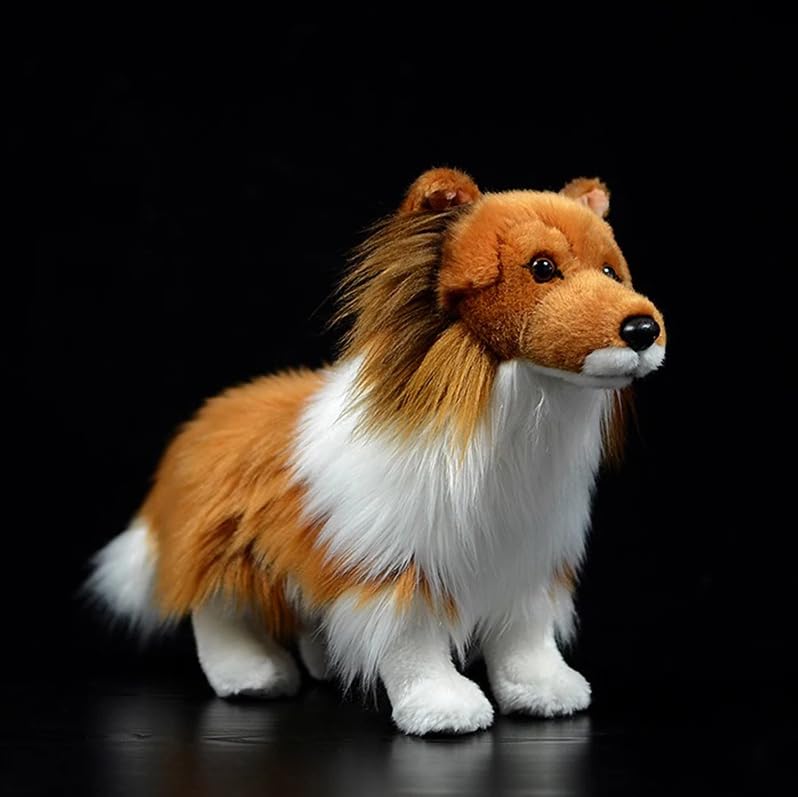 Lifelike Collie Peluche Giocattoli Vita Reale Shetland Cane Da Pastore Animale Di Peluche Cane Cucciolo Peluche Giocattoli Regali Per I Bambini 25 cm Collie