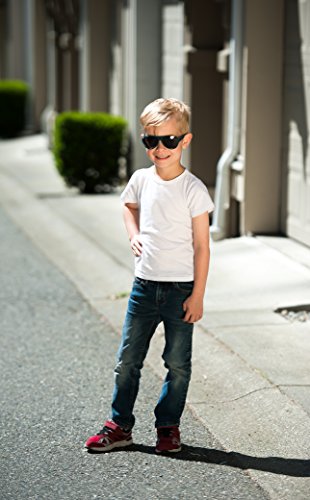 Mira Unisex Kids Aviator Sunglasses - Polarized Lenses With 100% Uva And Uvb Protection - Comfortable Retro Design - Includes Presentation Box & Microfiber Carrying Bag #TOP7