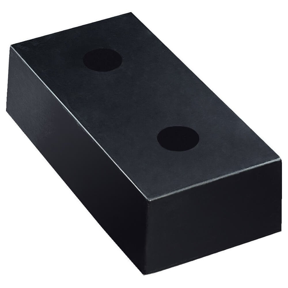 marotech BIGPACK 4 x Anfahrpuffer BULLI, 2 Bohrungen, Ø 22 mm, 25 x 50 x 14 cm aus Kautschuk, Art.-Nr. Bulli-B 140 | Rammschutz | Anfahrschutz | Prallschutz