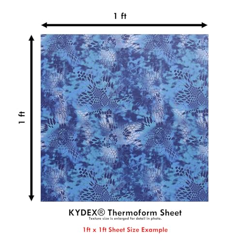 Image of KYDEX Thermoform Sheet - (P1 Texture) - (Infused Print) - (12in x 12in) - (Kryptek - Pontus - Micro) - (1 Sheet) - (for Holster Making & Hobby) - (USA Made)