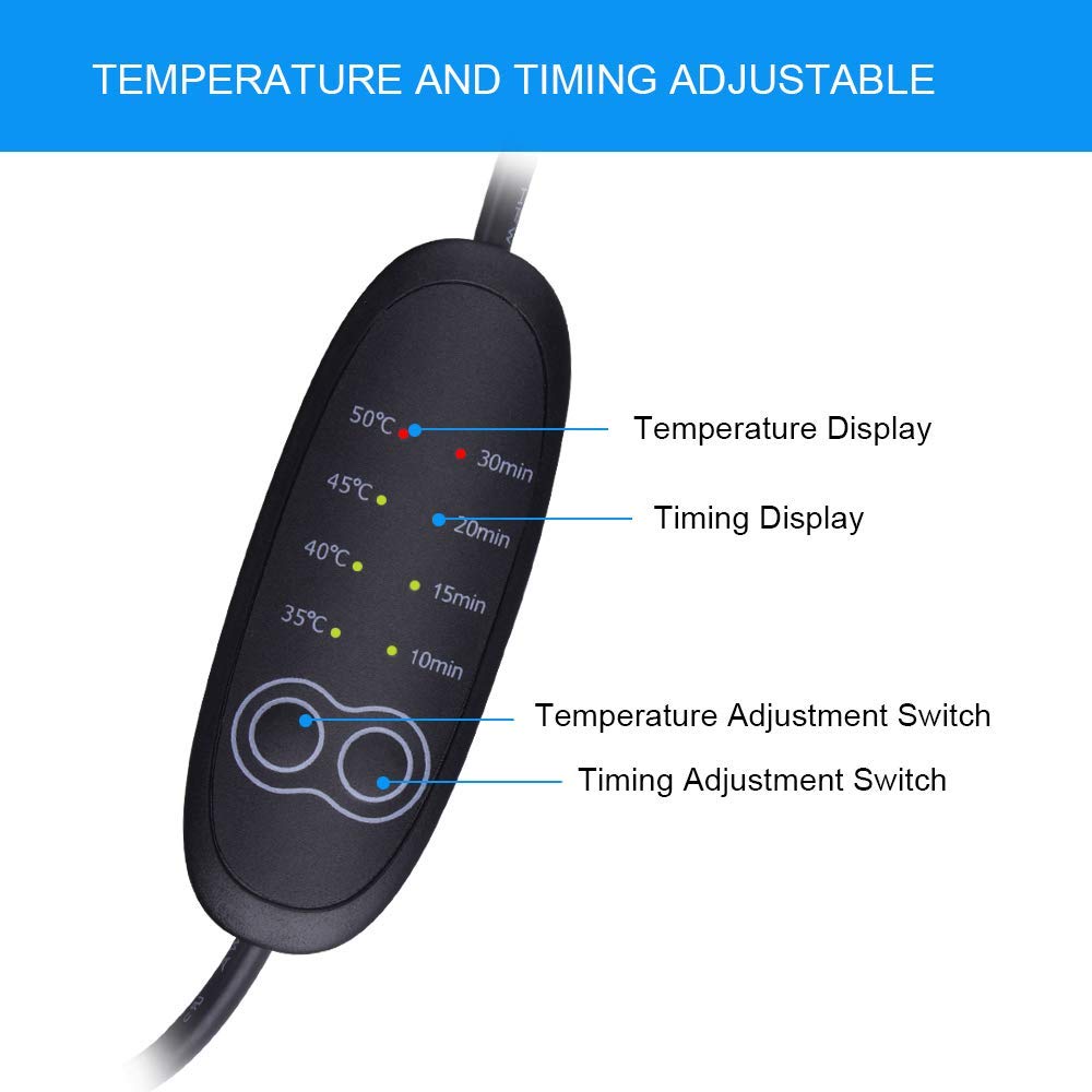 Yofuly Verwarmd oogmasker, USB-elektrisch oogkompres verwarmingskussen met slimme temperatuur- en timerregeling, stoomkatoenen masker, geweldig voor droge ogen, blefaritis, gezwollen ogen, slaap