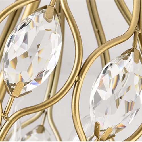 Lampe suspendue en cristal QYYZTQY, luminaire décoratif chic pour chambre et cuisine - 2