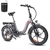 【Hervorragende Qualität】Mit einer guten Stoßdämpfung und Leder Sitzkissen Fafrees F20 Ebike Damen City bietet Sie ein komfortableres Fahrerlebnis. Es ist ideal für Damen, Herren und ältere Menschen (Anwendbare Höhe 153-198cm) und ein perfektes Transportmittel für den Pendeln.