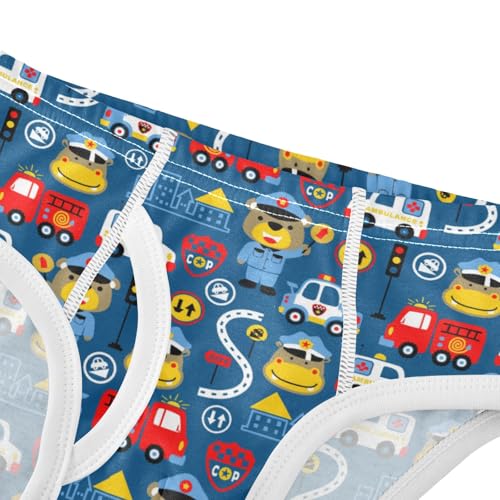 Boys' Exclusive Briefs Toddler Underwear 95% Combed Cotton Boxerbriefs 2T City Vehicle Pattern Cars 184
