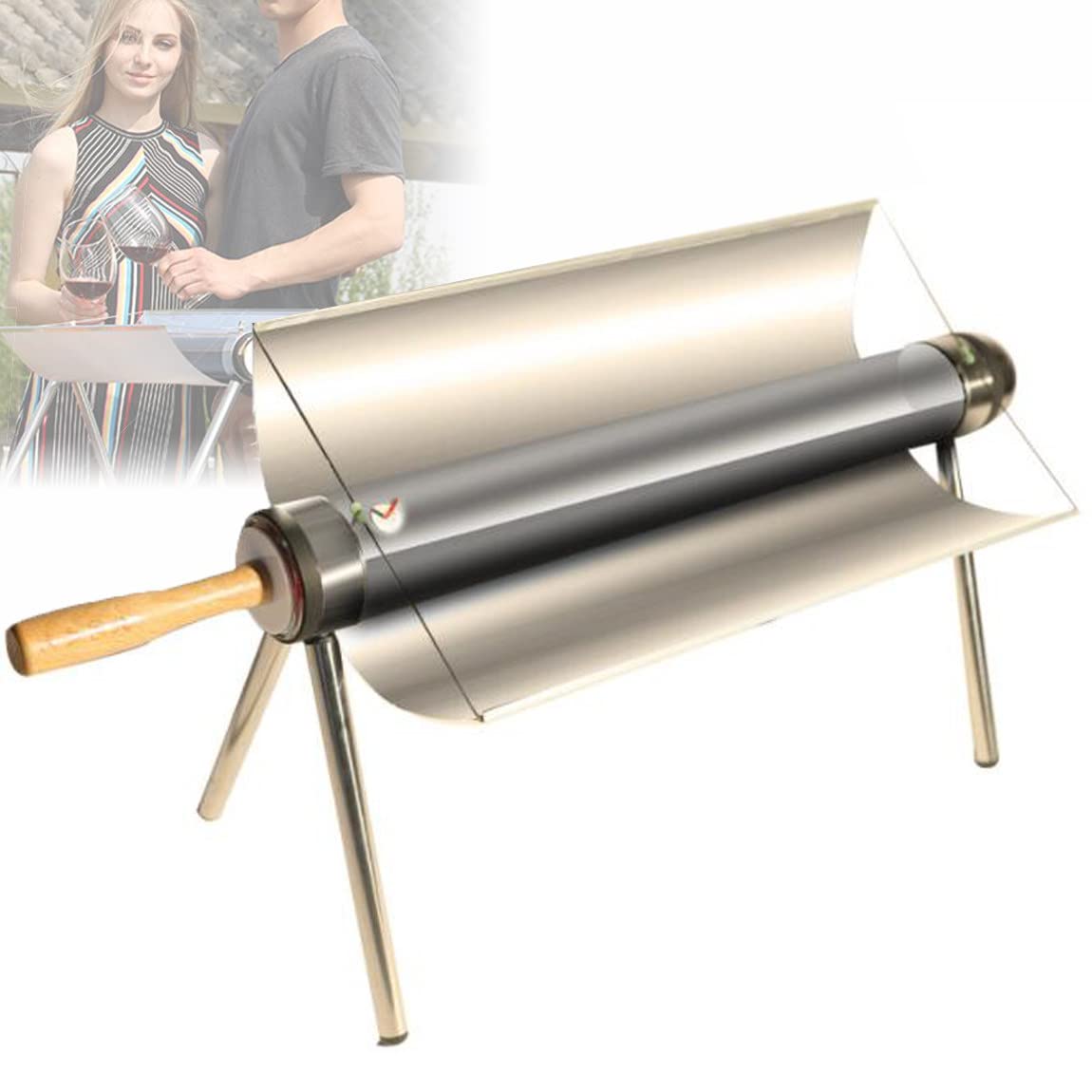 Eiwitany Portable Solar Oven & Powered Camping Grill, Solar Cooker Stove for Camping, Hiking and Picnics RVing, Hunting
