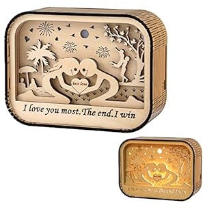 3D I Love You Gifts for Her Him Birthday Gift Anniversary Present for Husband Wife Boyfriend Girlfriend Wooden Crafts…