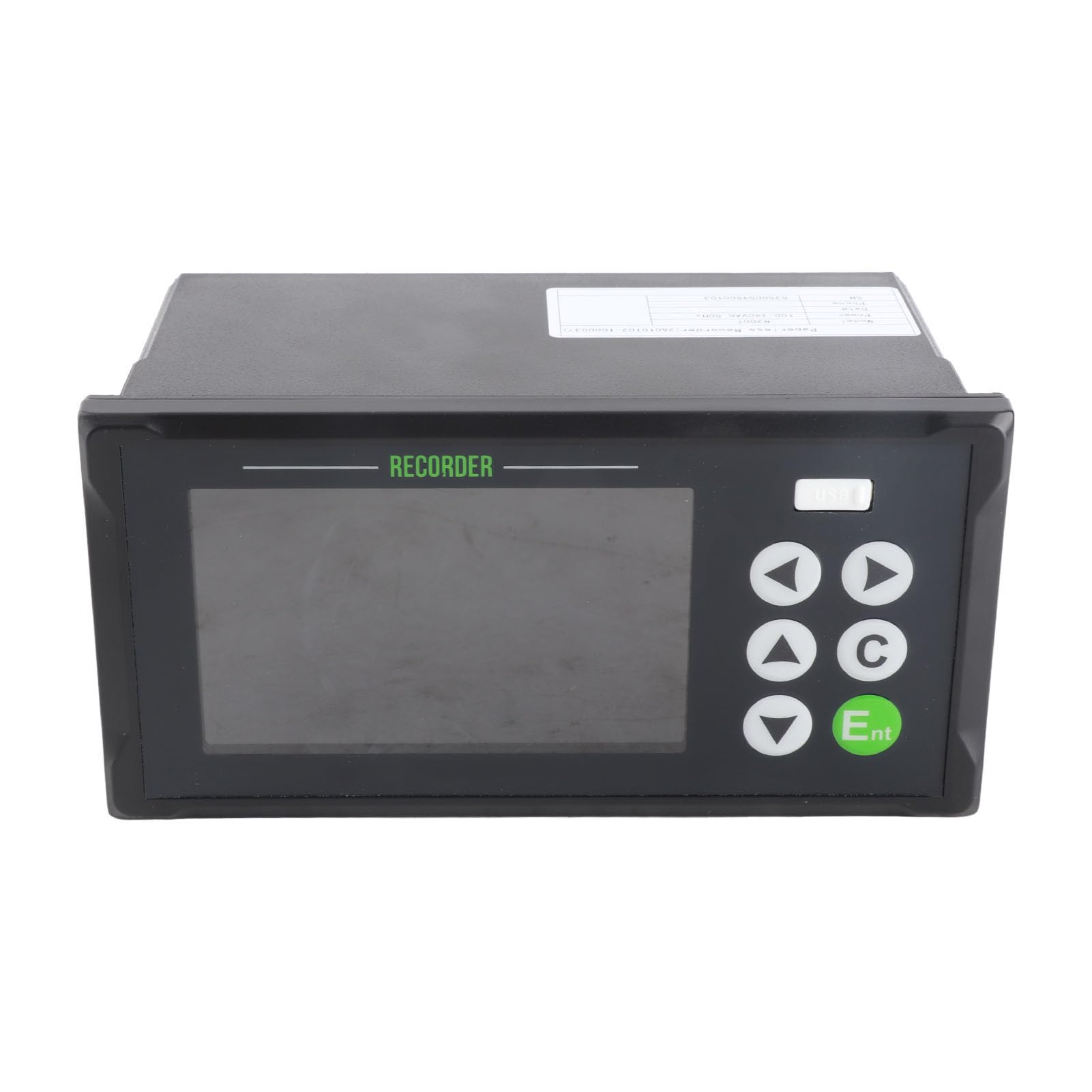 FTVOGUE Wielokanałowy Rejestrator Temperatury ABS Bezpapierowy Miernik Temperatury 4-kanałowy 4-calowy Wyświetlacz LCD 800 X 480 2 Alarmy 1 S Próbkowanie dla Techników Monitorowania Procesów