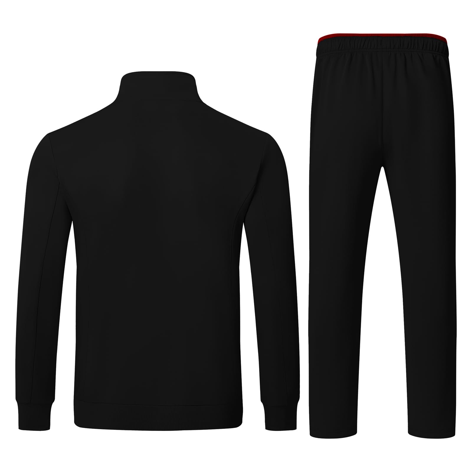 Huayuzh Trainingsanzug Herren 2 Piece Trainingsanzug Set Sportanzug Reißverschlusstasche Jogging Fitness Gym Hausanzug