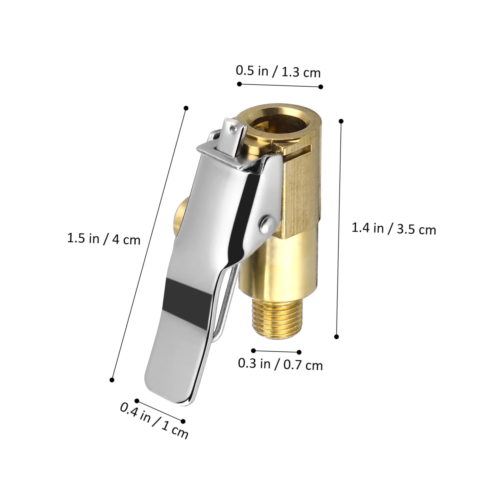 Anneome Secure Chuck Tire Inflator Chuck Inflator Nozzle Fitting for Tires Car Air Chuck Straight Tire Chuck