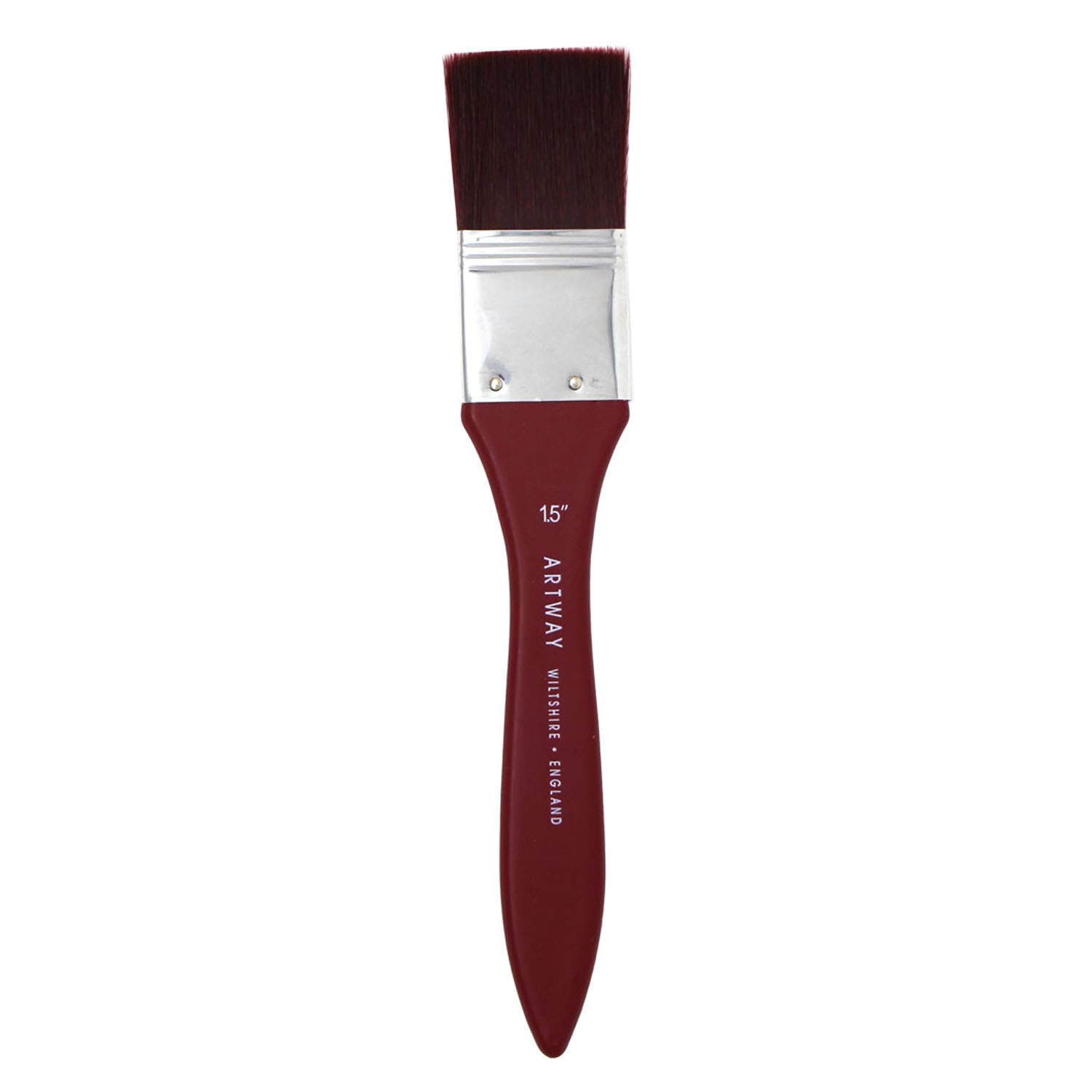 Artway 1.5" Flat Wash Paint Brush - Wooden Handle - Nylon Bristles, Synthetic