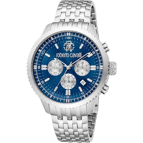 Roberto Cavalli Homme Analogique Quartz Montre avec Bracelet en Acier Inoxydable RC5G127M0065