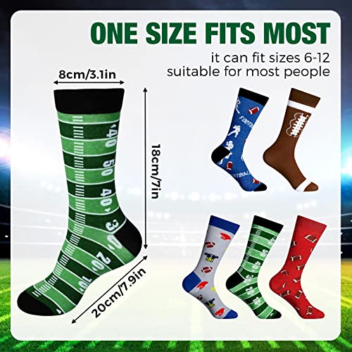 Jagely 5 Pairs Novelty Football Socks Sports Funny Casual Crew Socks Gift For Men Women Teens Multicolor thumb #2