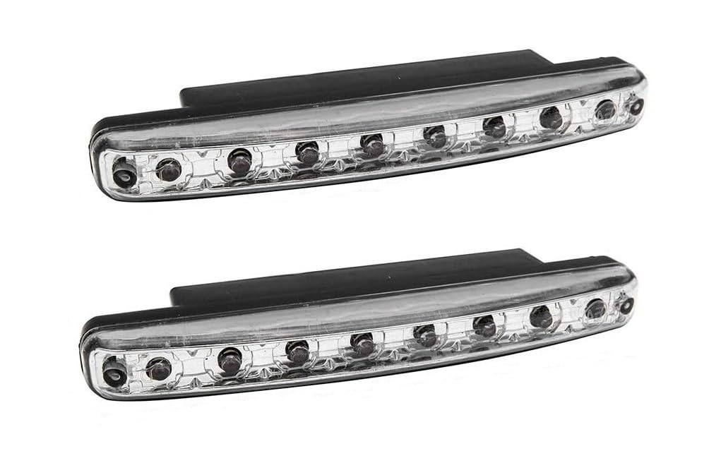 A2D 6000K White 8 Led Car Drl Day Time Running Lights Compatible for Hyundai Grand i10