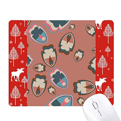 Souris en bois forêt de Noël poissons tropicaux design abstrait haut de gamme