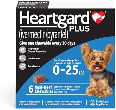 HEARTGARD® Plus (ivermectin/pyrantel) Real-Beef Chewables for Dog...