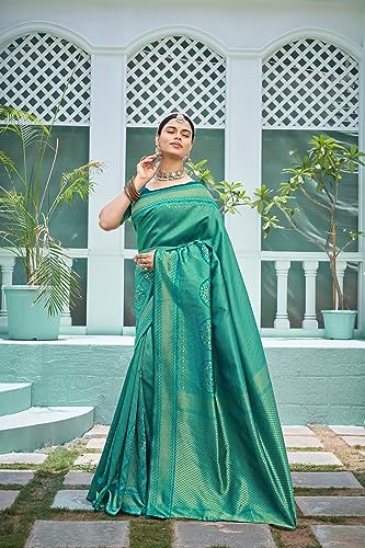 Image of Glory Sarees Women's Banarasi Silk Saree With Blouse Piece (Premium Silk107 Parent)