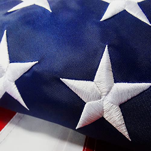 Image of AZ FLAG - American Flag - USA Outdoor Banner - 3x5 Ft - Sewn & Embroidered - Nylon 200D - Fade & Weather Resistant - Vivid Colors - Metal Grommets - 3' x 5' Feet