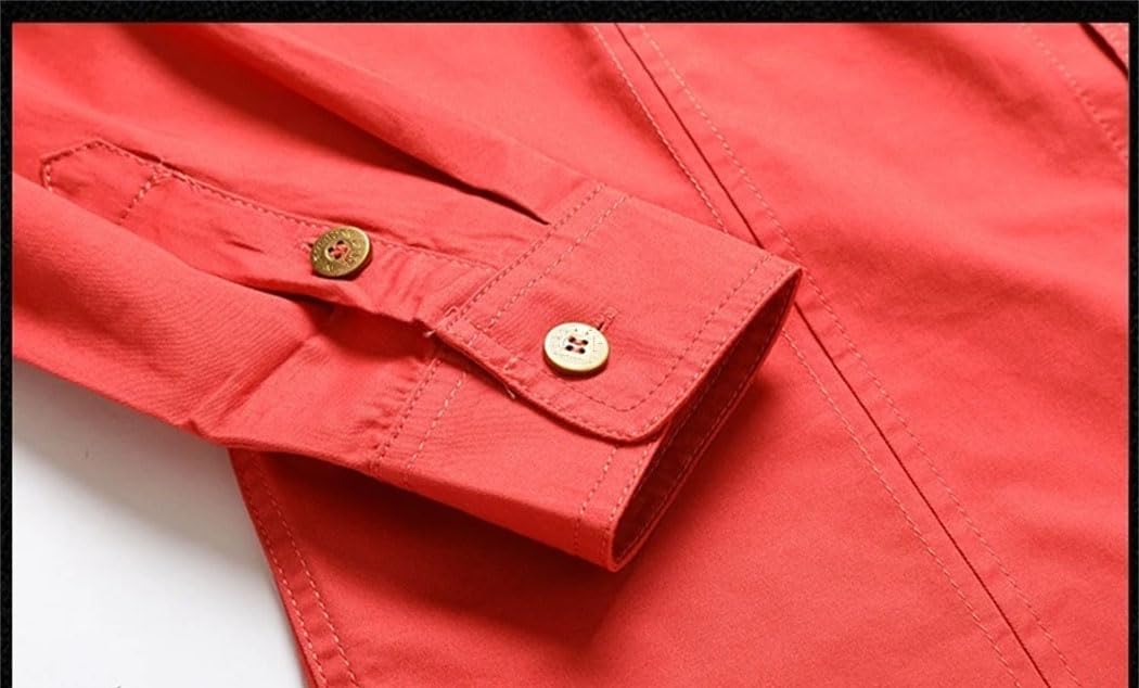 Camisa de estilo táctico para hombre, de manga larga, para el trabajo al aire libre, con botones, para uso diario