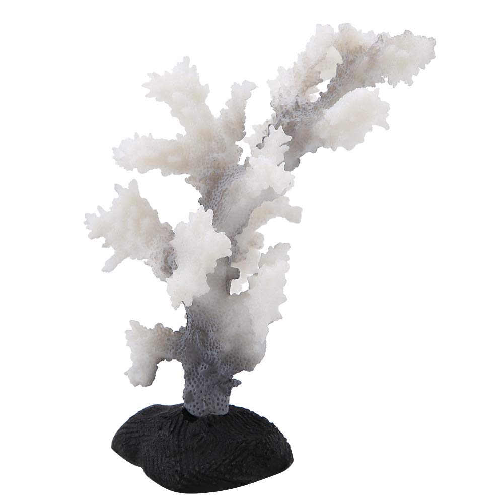 KIMISS Corail artificiel d'aquarium, corail artificiel lumineux anémone en silicone pour décoration de paysage (gris)