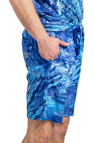Realtree Men's Fishing Camo Quick Dry 8 Inch Inseam Drawstring Swim Trunks2